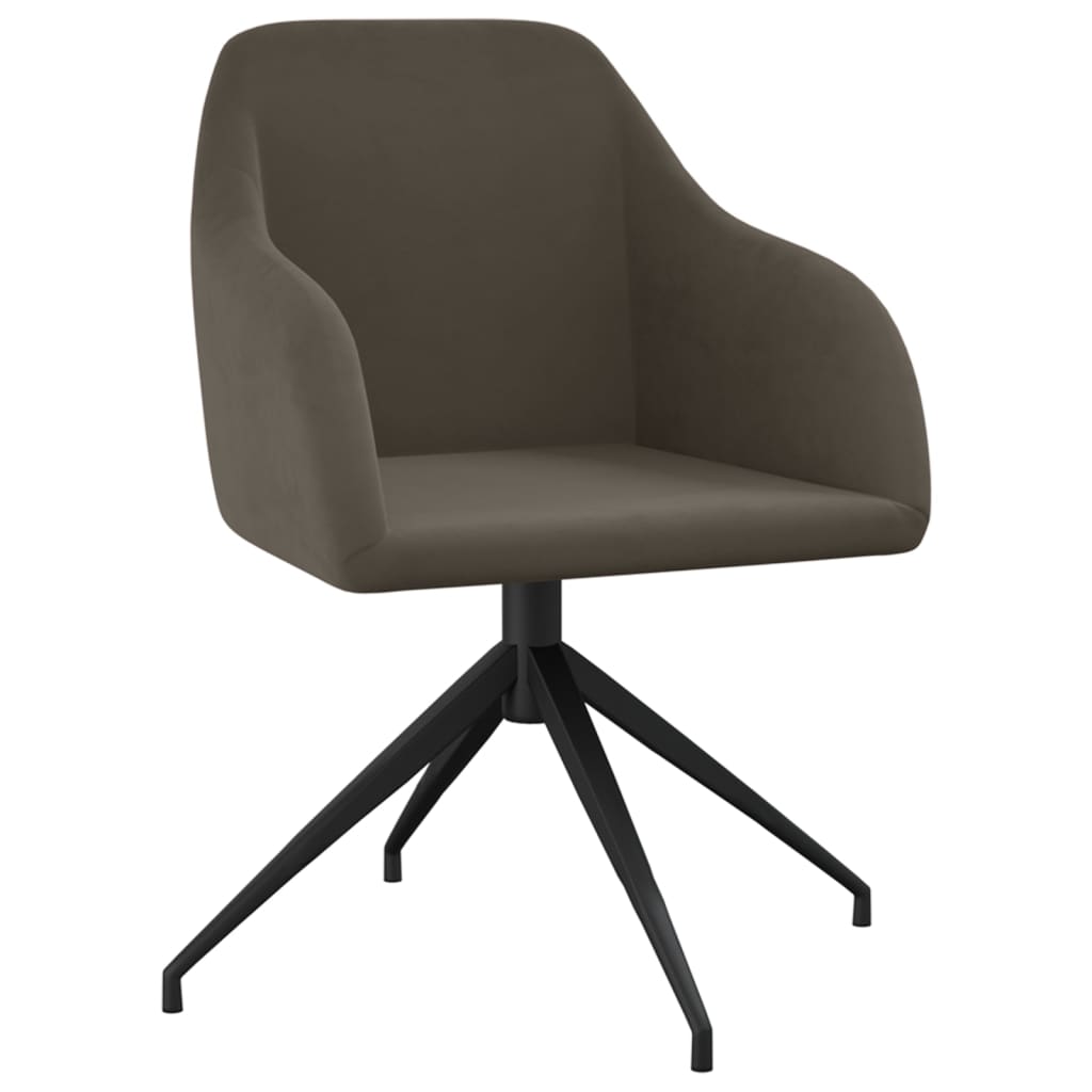 vidaXL Chaises à manger lot de 6 gris foncé velours