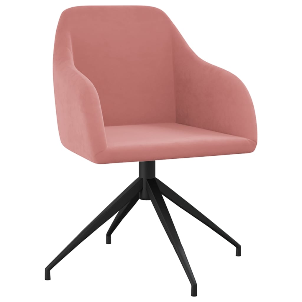 

vidaXL Eetkamerstoelen 6 st fluweel roze