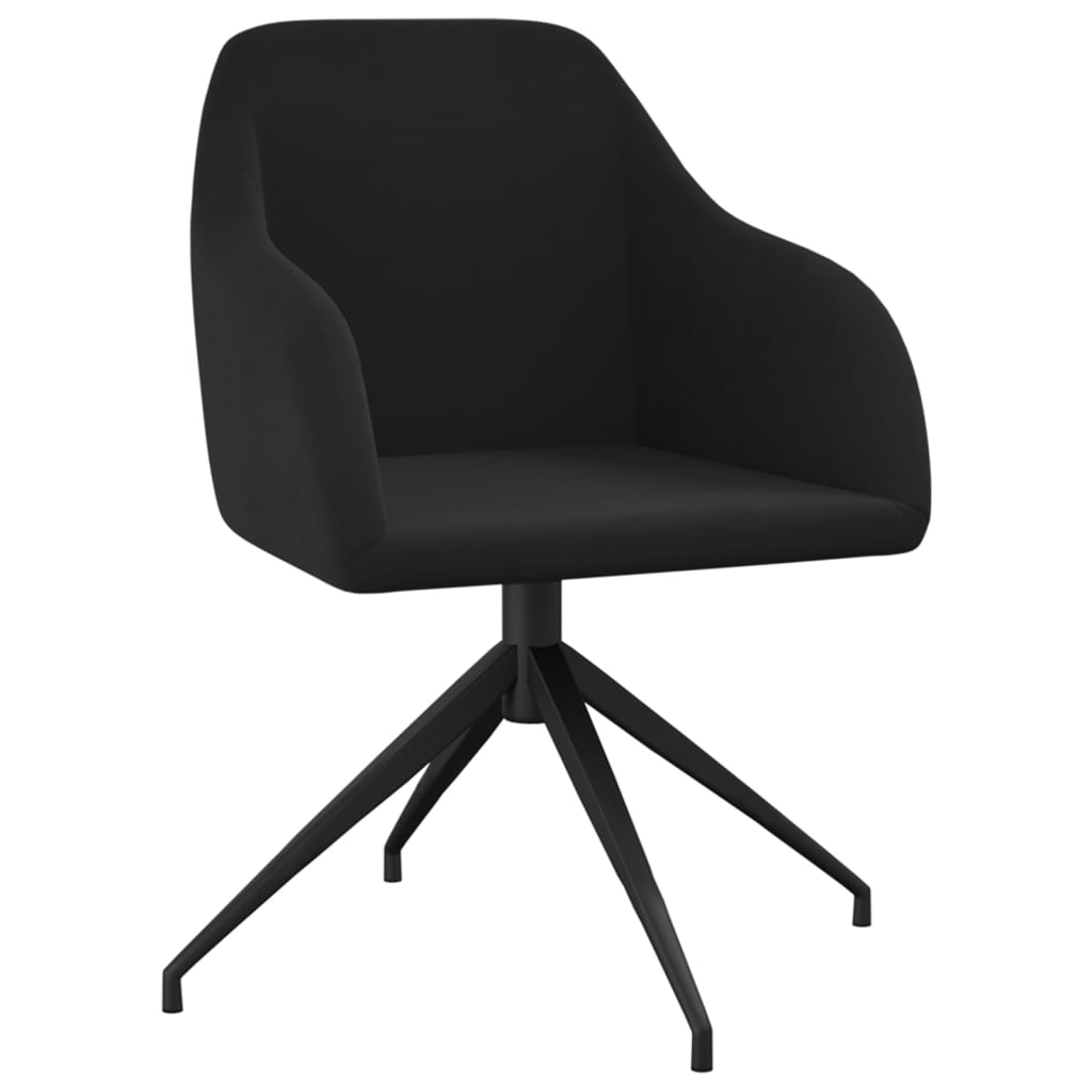 

vidaXL Eetkamerstoelen 6 st fluweel zwart