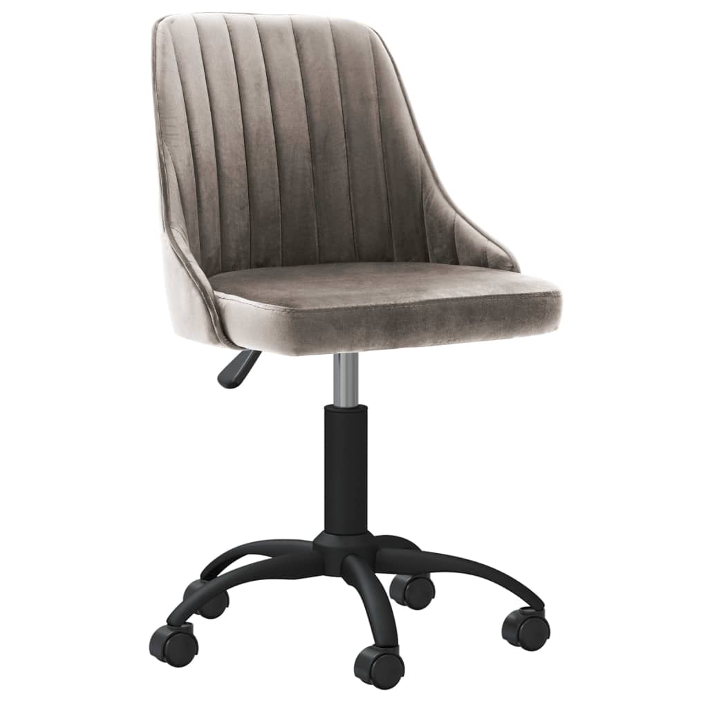 

vidaXL Eetkamerstoelen draaibaar 4 st fluweel lichtgrijs