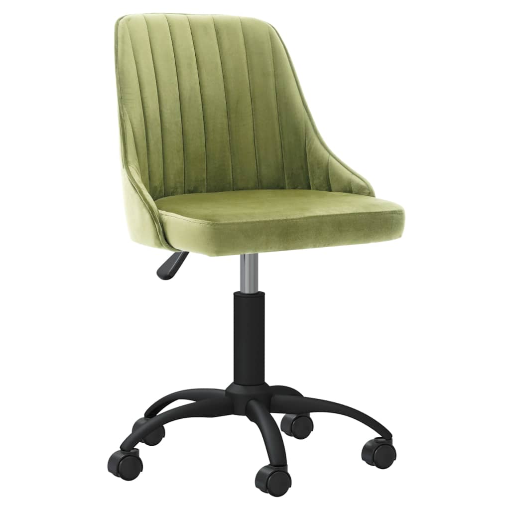 

vidaXL Eetkamerstoelen draaibaar 4 st fluweel lichtgroen