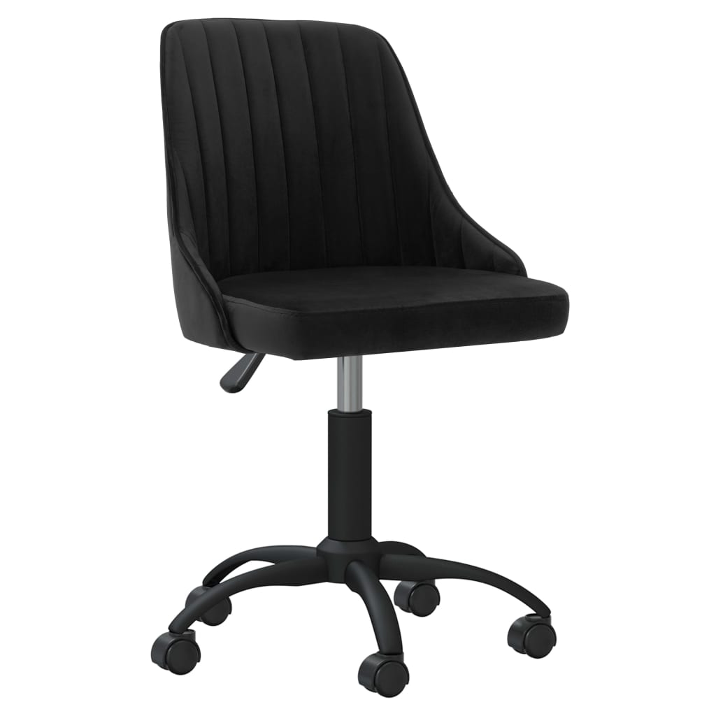 

vidaXL Eetkamerstoelen draaibaar 4 st fluweel zwart