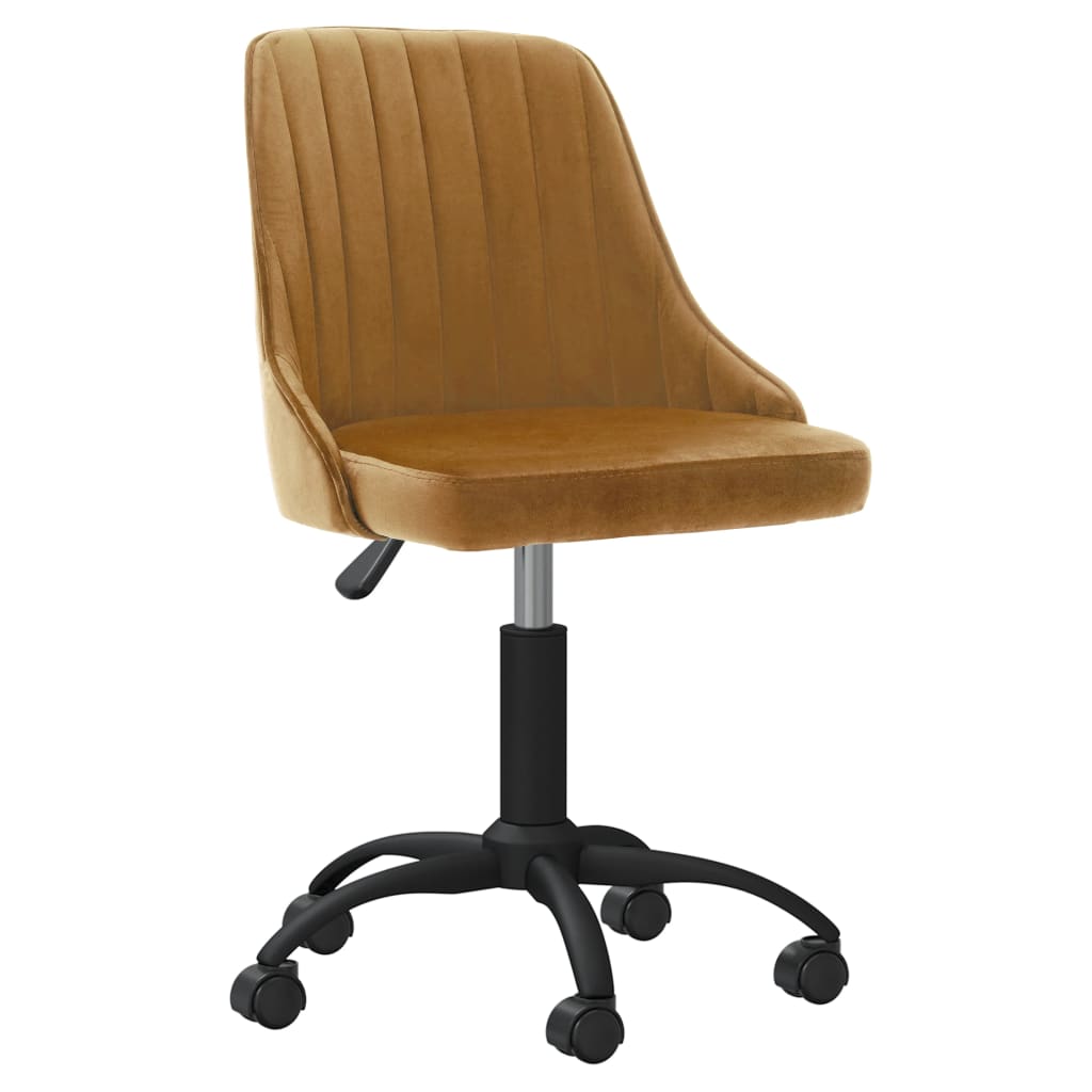 

vidaXL Eetkamerstoelen draaibaar 4 st fluweel bruin