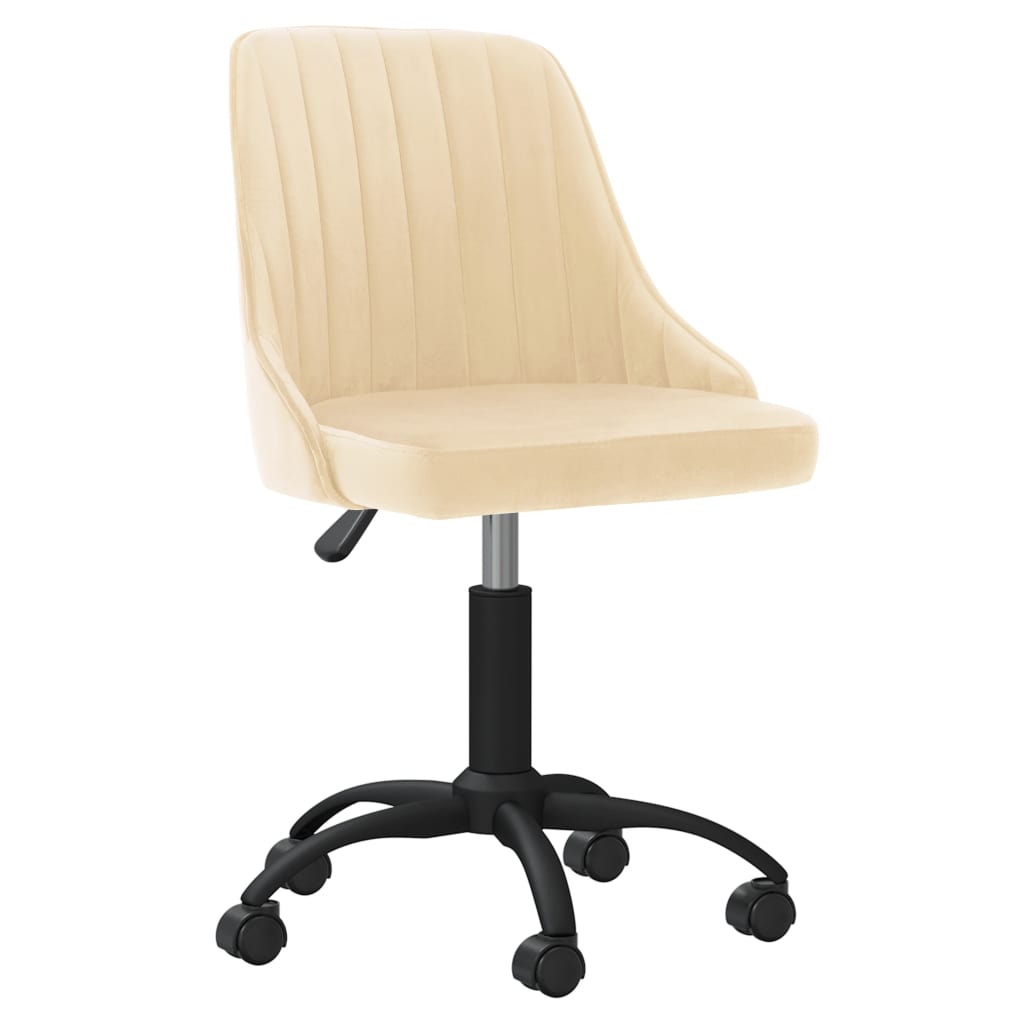 

vidaXL Eetkamerstoelen draaibaar 4 st fluweel crèmekleurig