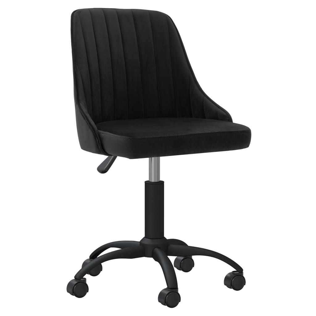 vidaXL Chaises pivotantes à manger lot de 6 noir velours