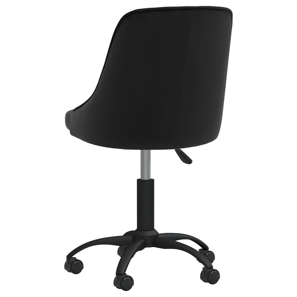 Otočná kancelárska stolička čierna zamatová