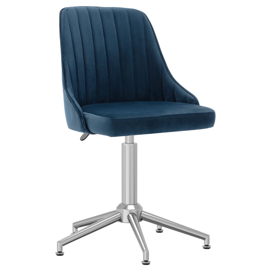 

vidaXL Eetkamerstoelen draaibaar 4 st fluweel blauw