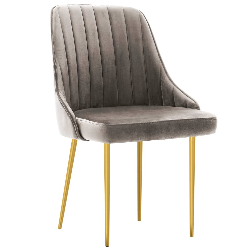 

vidaXL Eetkamerstoelen 4 st fluweel lichtgrijs
