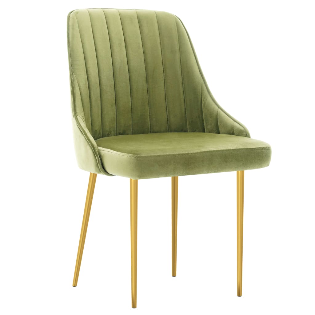 

vidaXL Eetkamerstoelen 6 st fluweel lichtgroen