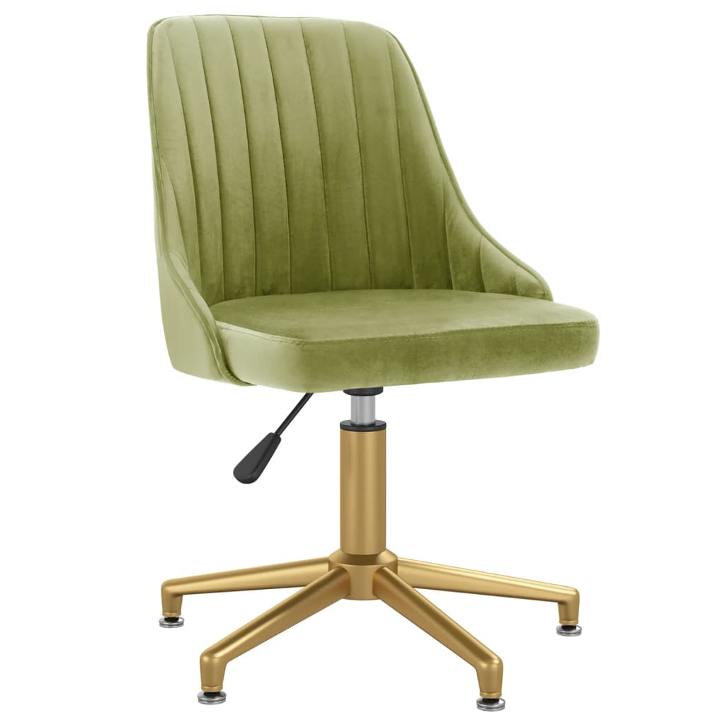 

vidaXL Eetkamerstoelen draaibaar 4 st fluweel lichtgroen