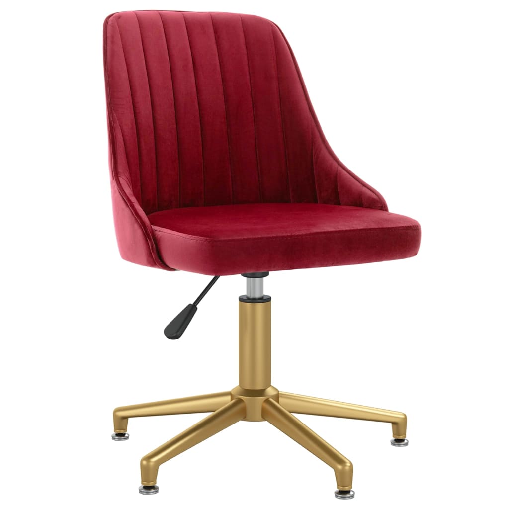 

vidaXL Eetkamerstoelen draaibaar 6 st fluweel wijnrood