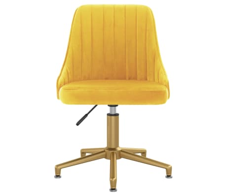 vidaXL Cadeira de escritório giratória veludo amarelo