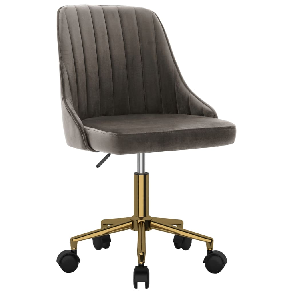 

vidaXL Eetkamerstoelen draaibaar 4 st fluweel donkergrijs