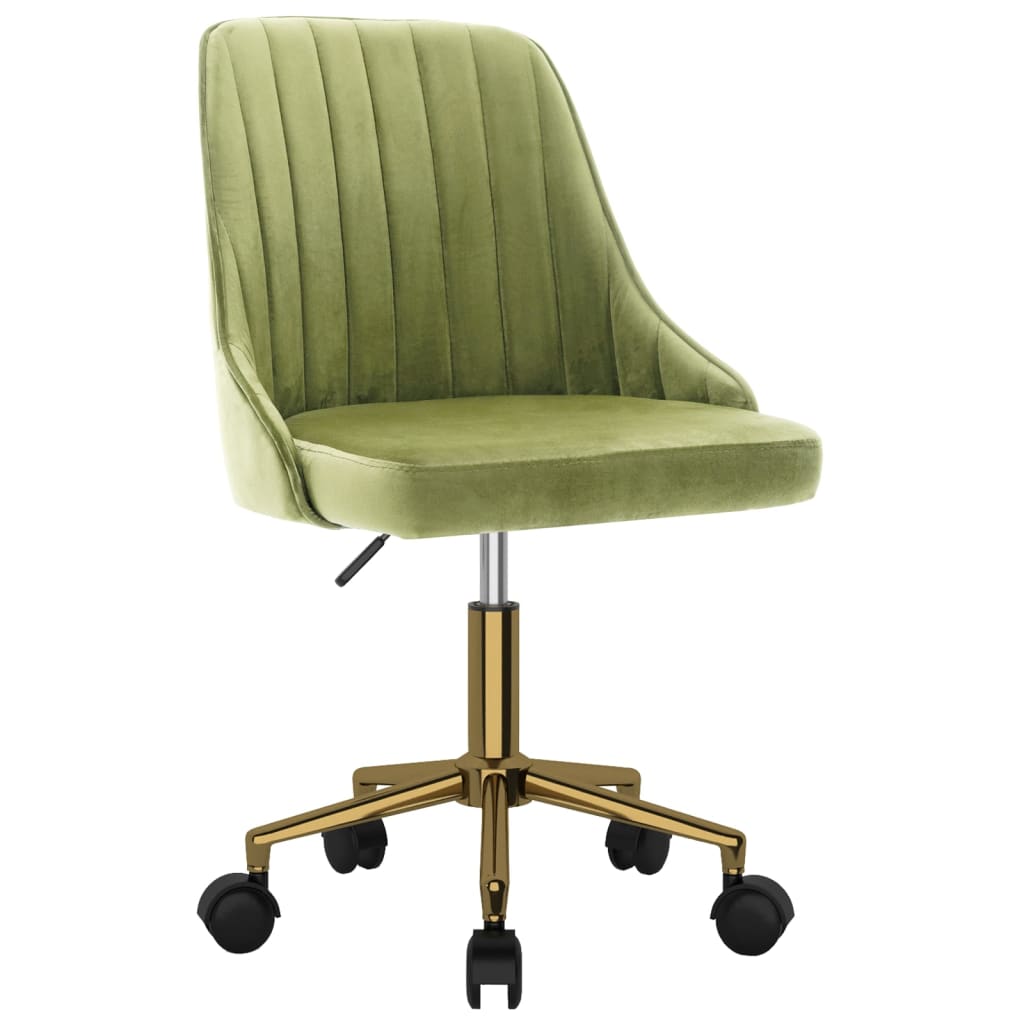 

vidaXL Eetkamerstoelen draaibaar 6 st fluweel lichtgroen