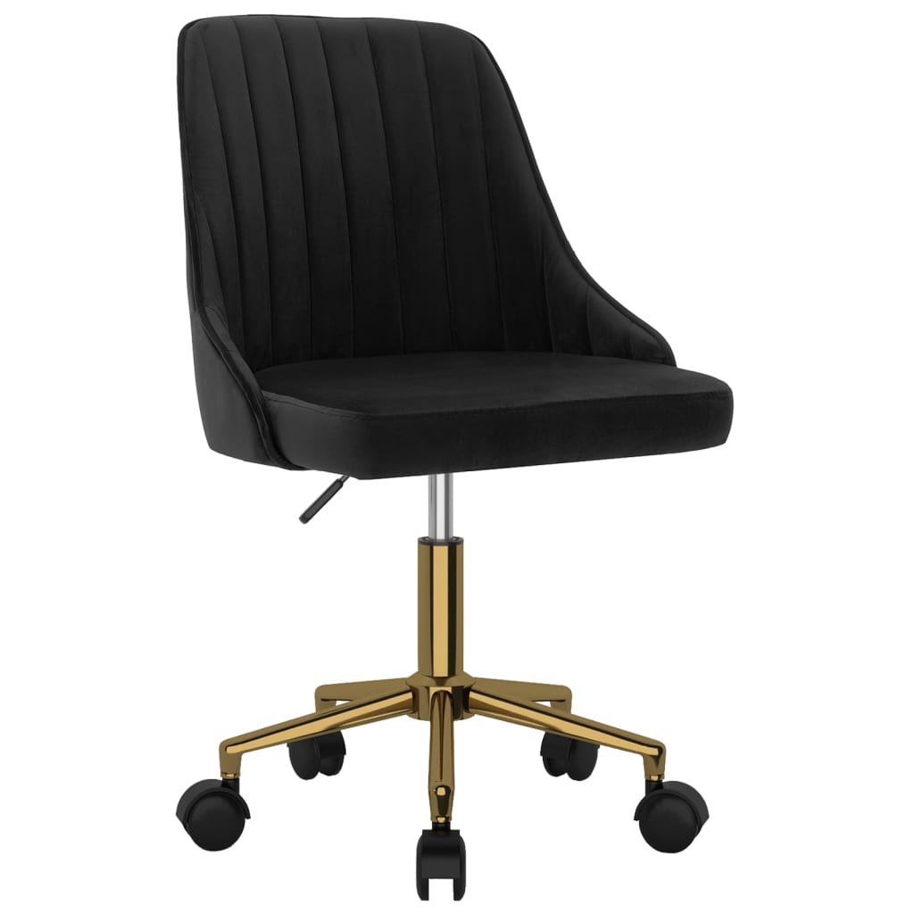 

vidaXL Eetkamerstoelen draaibaar 6 st fluweel zwart