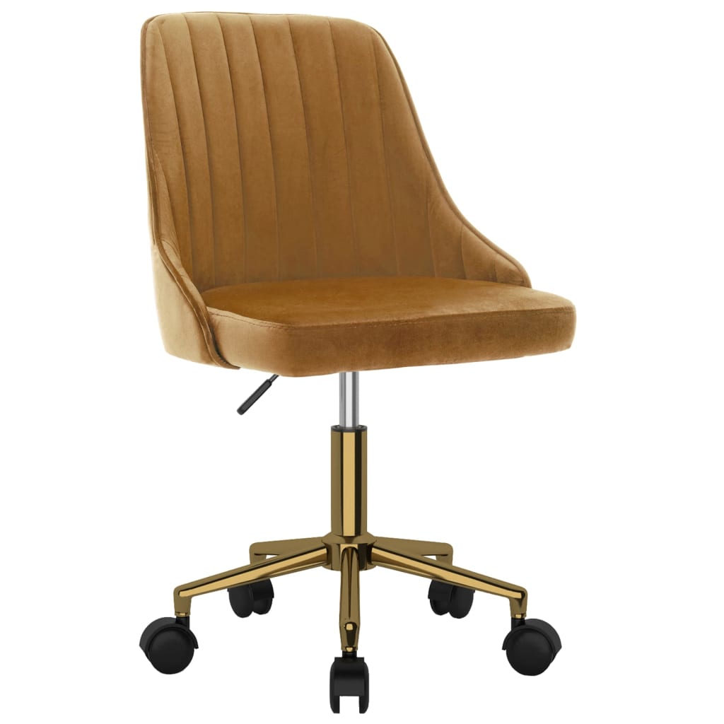 

vidaXL Eetkamerstoelen draaibaar 6 st fluweel bruin