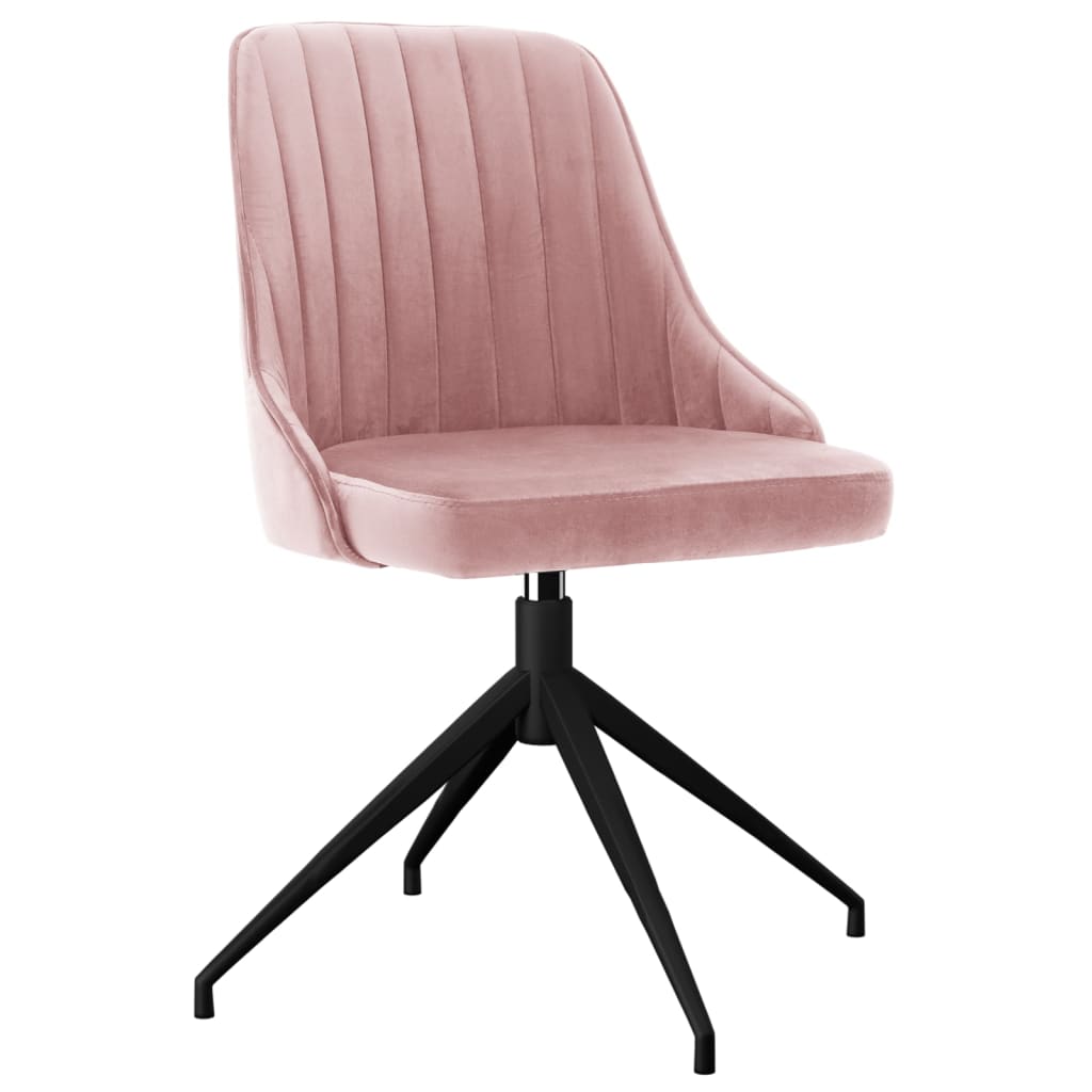 

vidaXL Eetkamerstoelen 4 st fluweel roze
