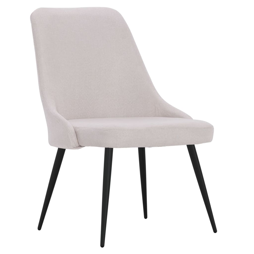 

vidaXL Eetkamerstoelen 4 st stof crèmekleurig