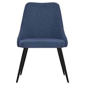Jídelní židle 4 ks modré textil - obrázek 3