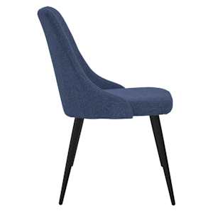 Jídelní židle 4 ks modré textil - obrázek 5