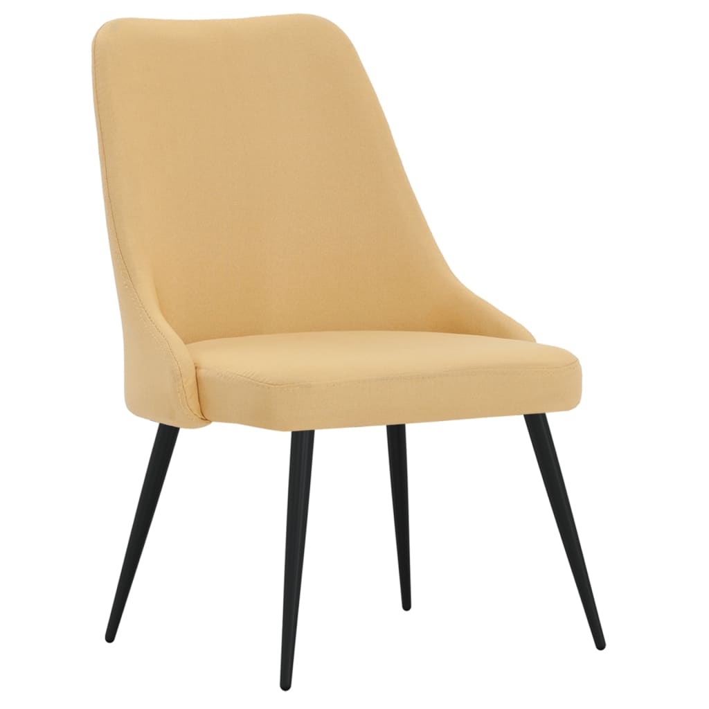 

vidaXL Eetkamerstoelen 4 st stof geel