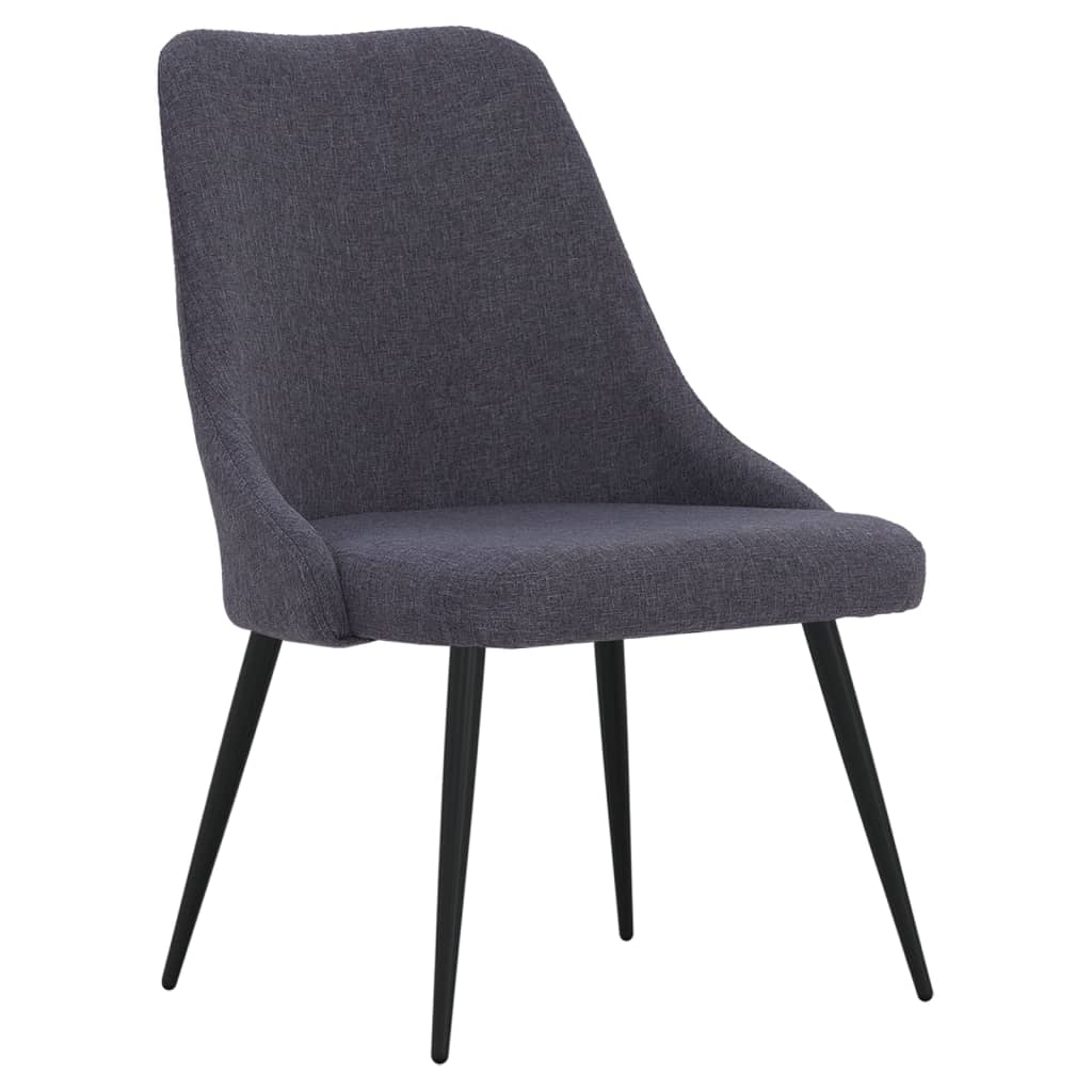 

vidaXL Eetkamerstoelen 6 st stof donkergrijs