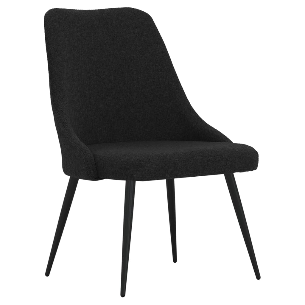 

vidaXL Eetkamerstoelen 6 st stof zwart