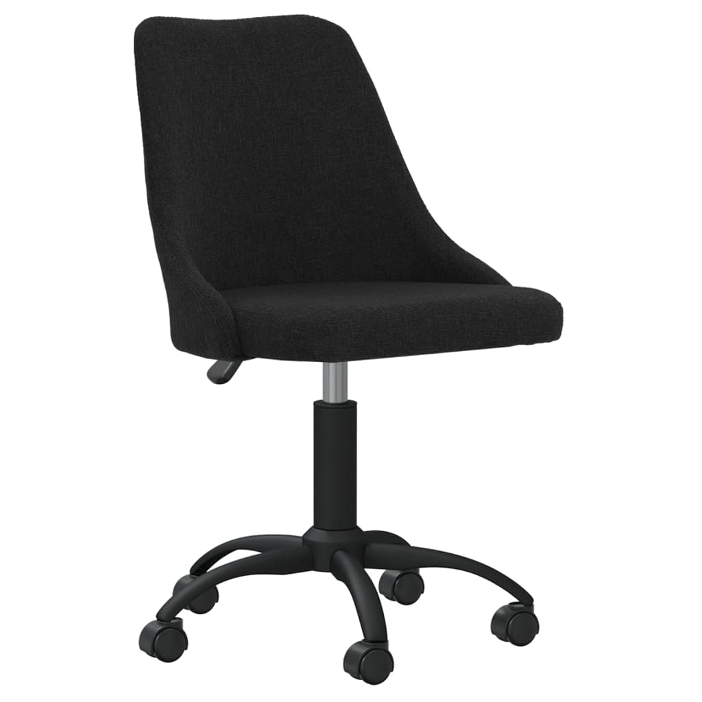 

vidaXL Eetkamerstoelen draaibaar 4 st stof zwart