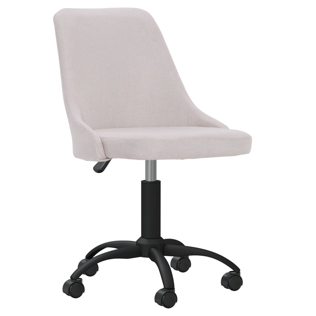 

vidaXL Eetkamerstoelen draaibaar 4 st stof crèmekleurig