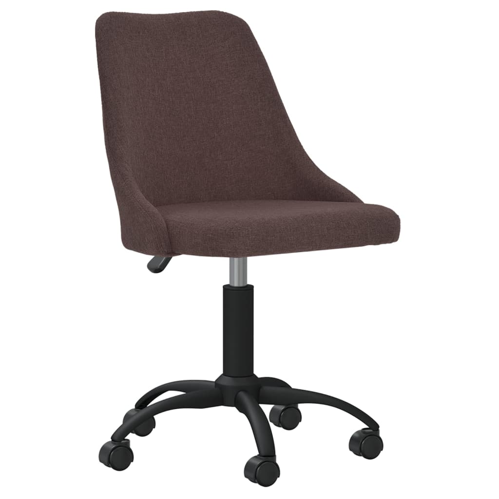 

vidaXL Eetkamerstoelen draaibaar 4 st stof bruin