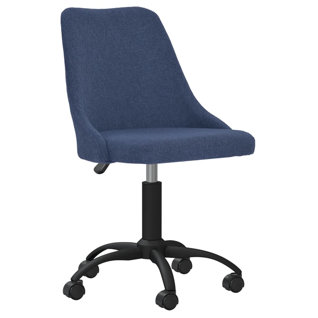 

vidaXL Eetkamerstoelen draaibaar 4 st stof blauw