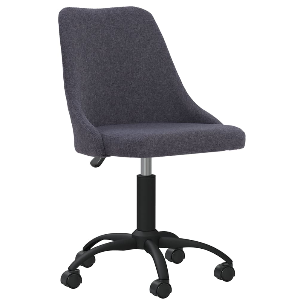 

vidaXL Eetkamerstoelen draaibaar 6 st stof donkergrijs