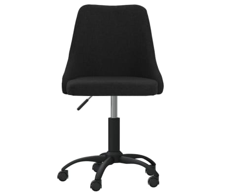 vidaXL Vrtljiv pisarniški stol črno blago
