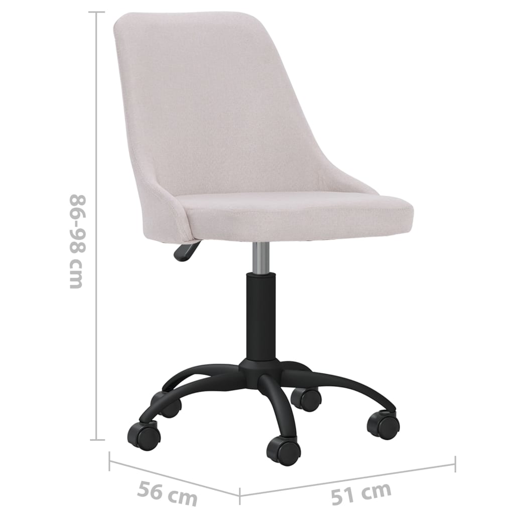 Otočná kancelárska stolička krémová látková