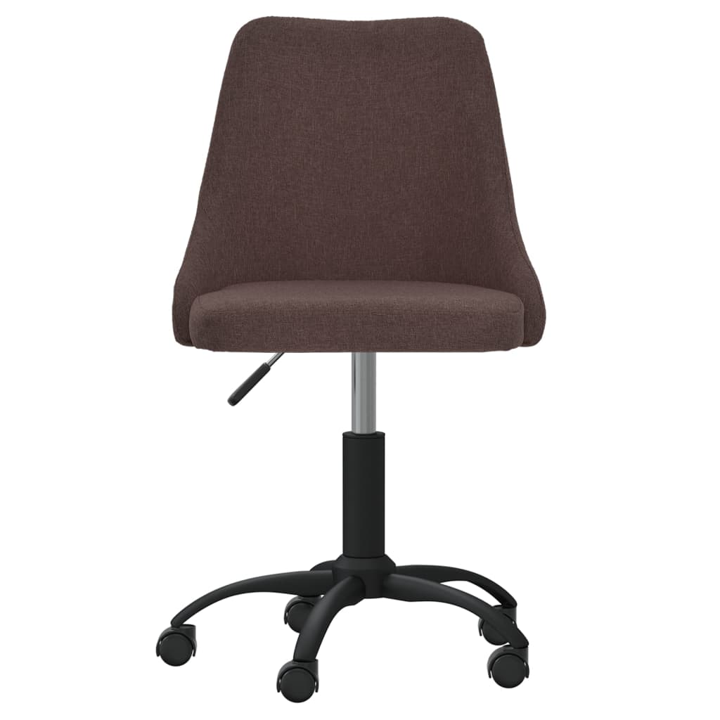 Otočná kancelářská židle tmavě hnědá textil