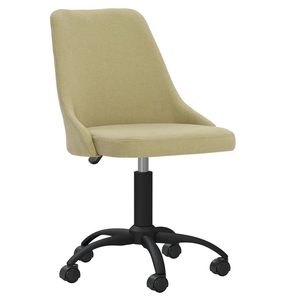 Chaise pivotante de bureau Vert Tissu