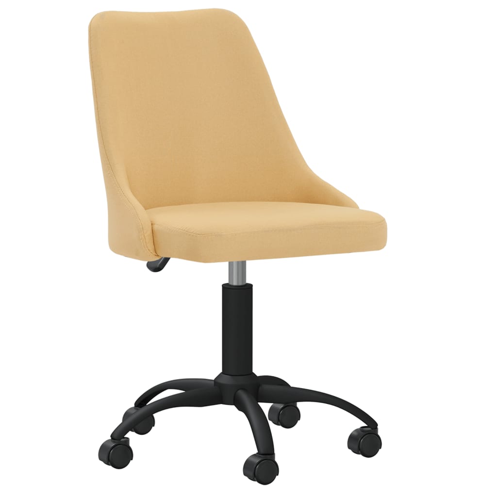 Chaise pivotante de bureau Jaune Tissu