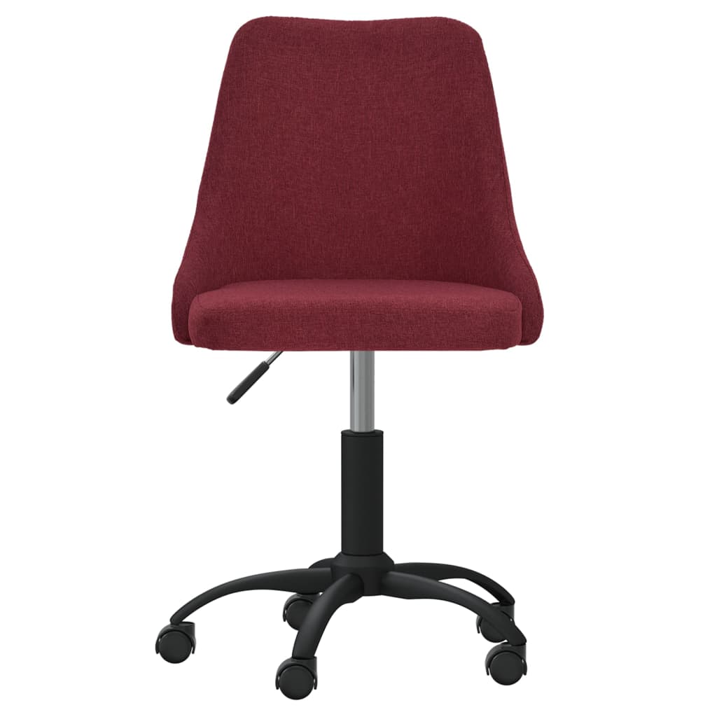 vidaXL Chaise pivotante de bureau Rouge bordeaux Tissu