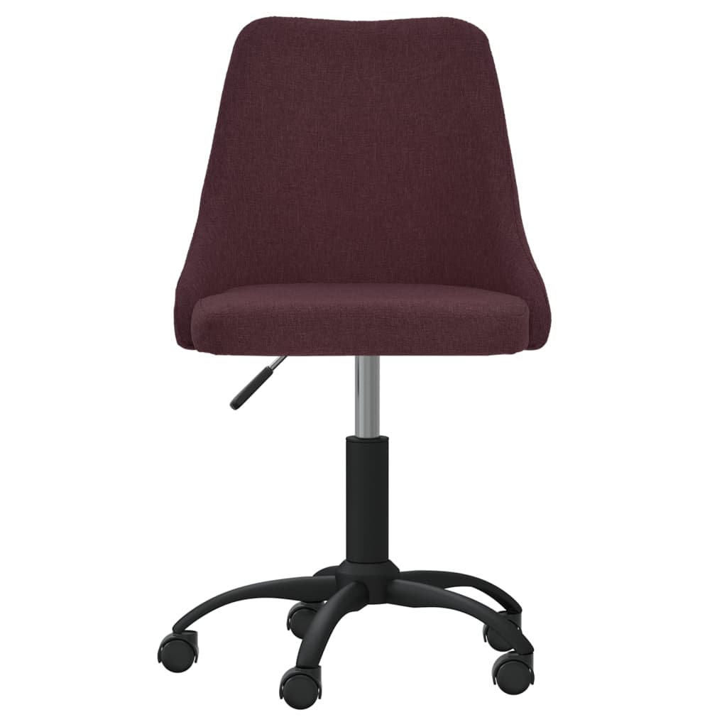 vidaXL Chaise pivotante de bureau Violet Tissu