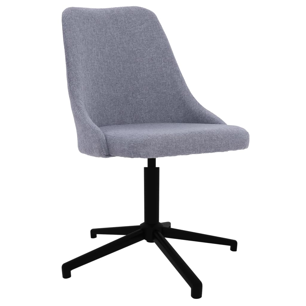 

vidaXL Eetkamerstoelen draaibaar 4 st stof lichtgrijs