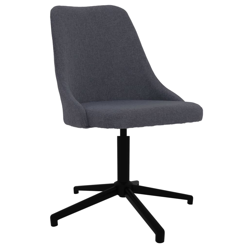 

vidaXL Eetkamerstoelen draaibaar 4 st stof donkergrijs