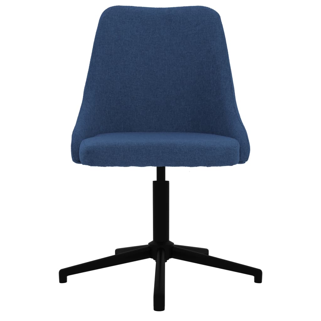 vidaXL Chaise pivotante de bureau Bleu Tissu