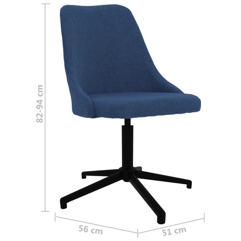 Otočná kancelárska stolička modrá látková