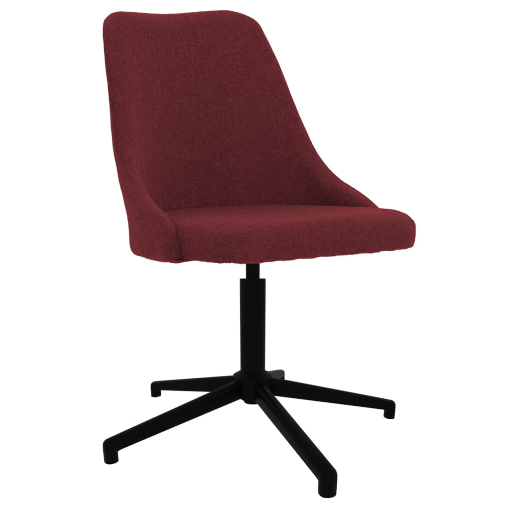 Chaise pivotante de bureau Rouge bordeaux Tissu