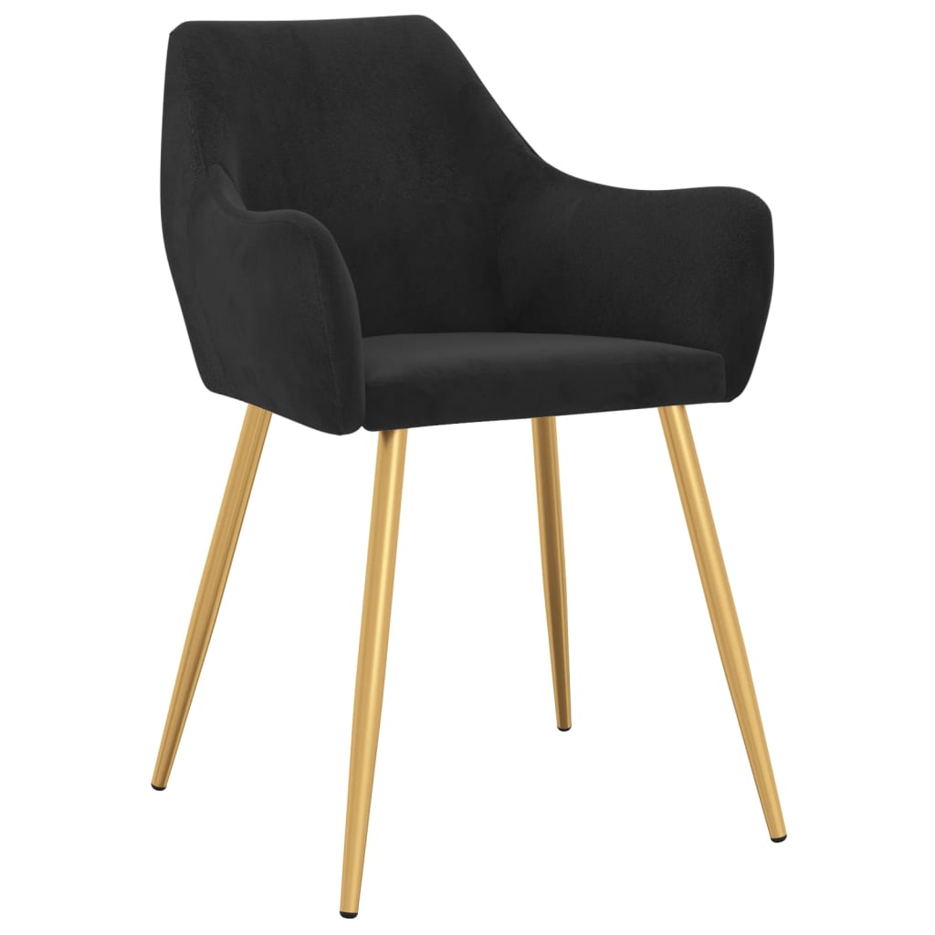

vidaXL Eetkamerstoelen 4 st fluweel zwart