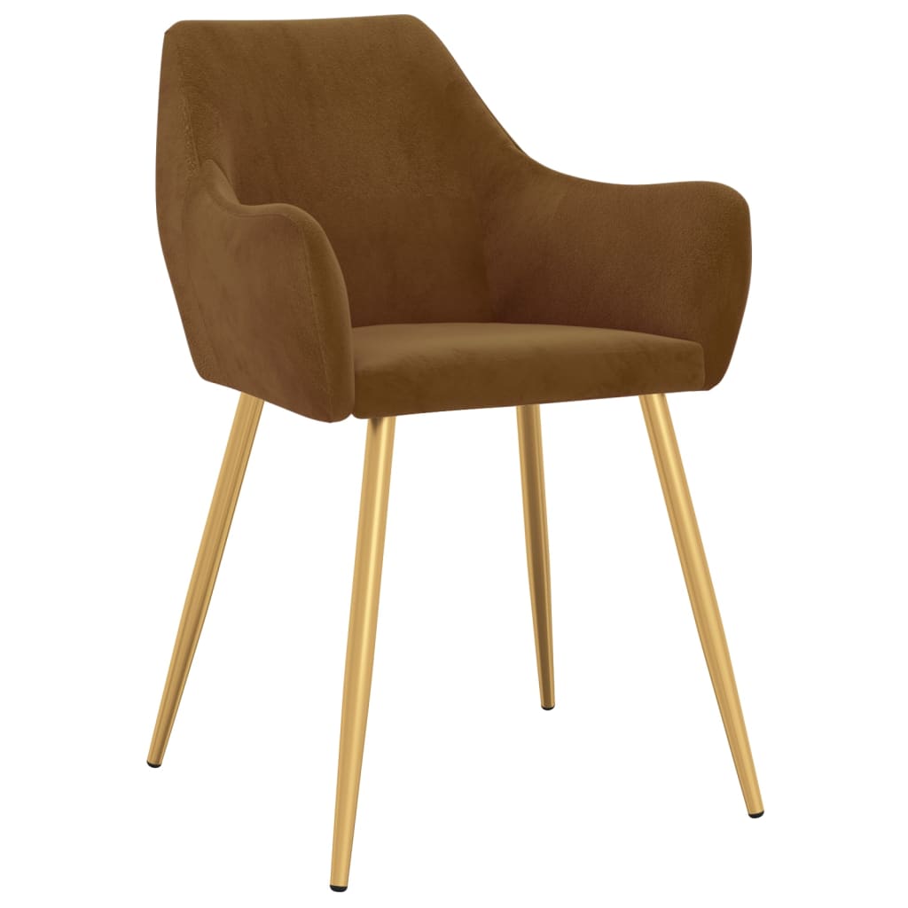 

vidaXL Eetkamerstoelen 4 st fluweel bruin