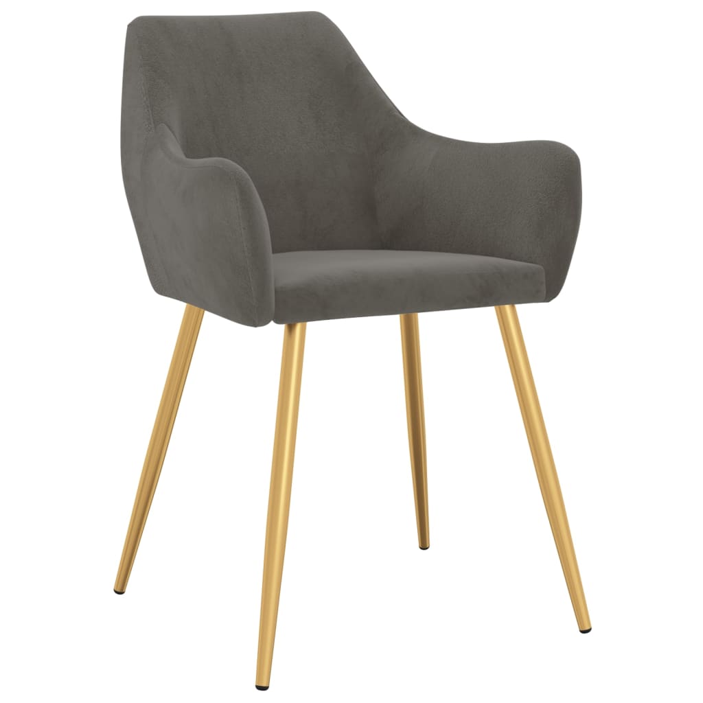 

vidaXL Eetkamerstoelen 6 st fluweel donkergrijs