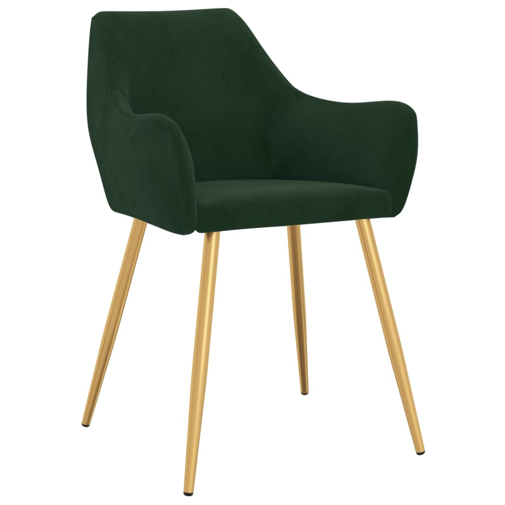 

vidaXL Eetkamerstoelen 6 st fluweel donkergroen
