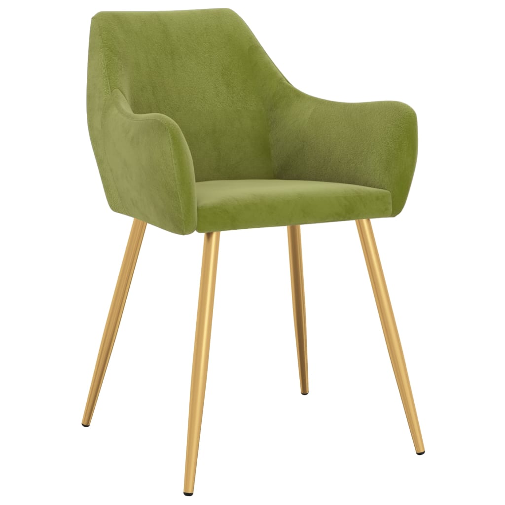 

vidaXL Eetkamerstoelen 6 st fluweel lichtgroen