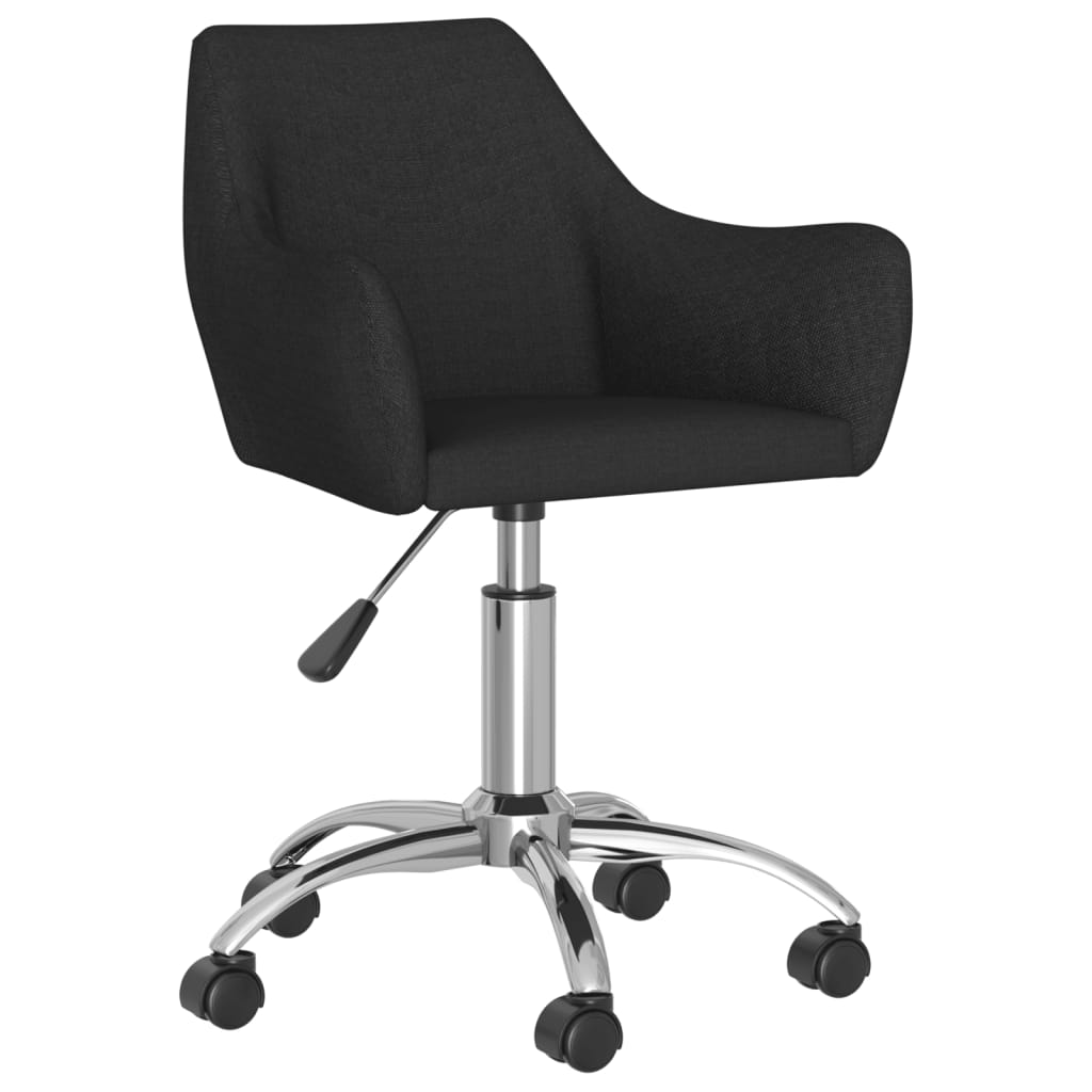 Pasukama biuro kėdė, juodos spalvos, audinys (330927)